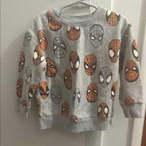 Marvel Kids Grey Sweatshirt with Orange & Black Spider Masks